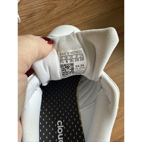 adidas Grand Court 2.0 Women's Sneakers Size 7.5 White Black GW9214 - Picture 6 of 6